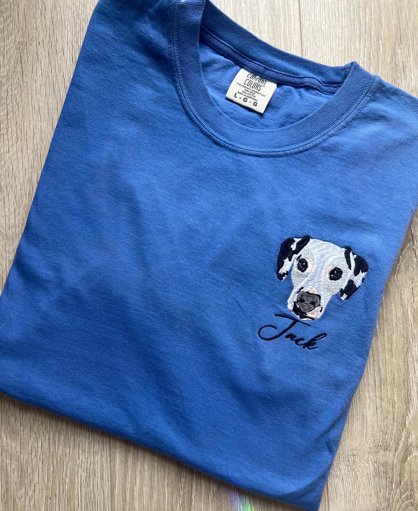 Adult Embroidered Pet Portrait T-Shirts