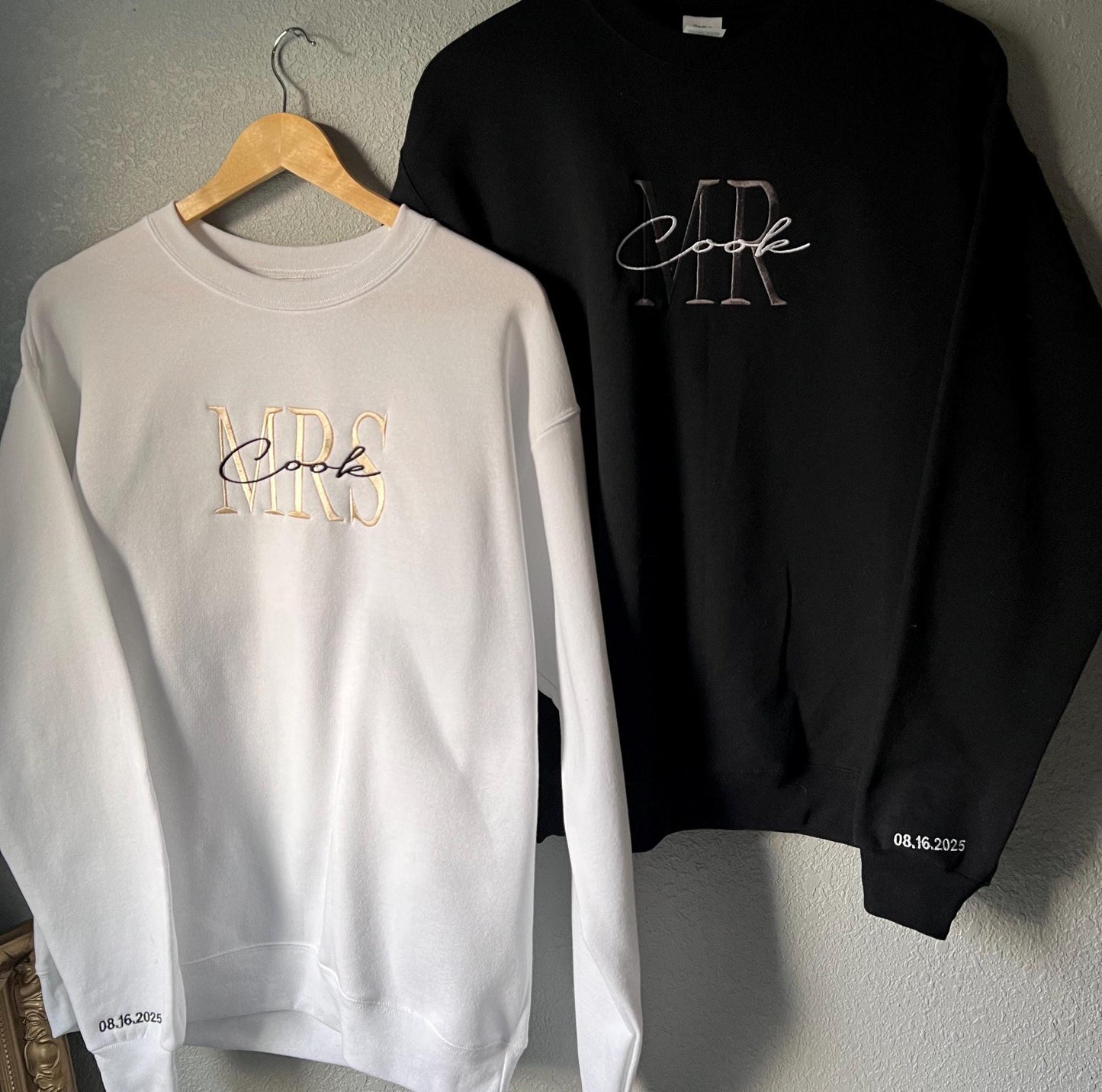 Mr. Mrs. Embroidered Sweatshirt