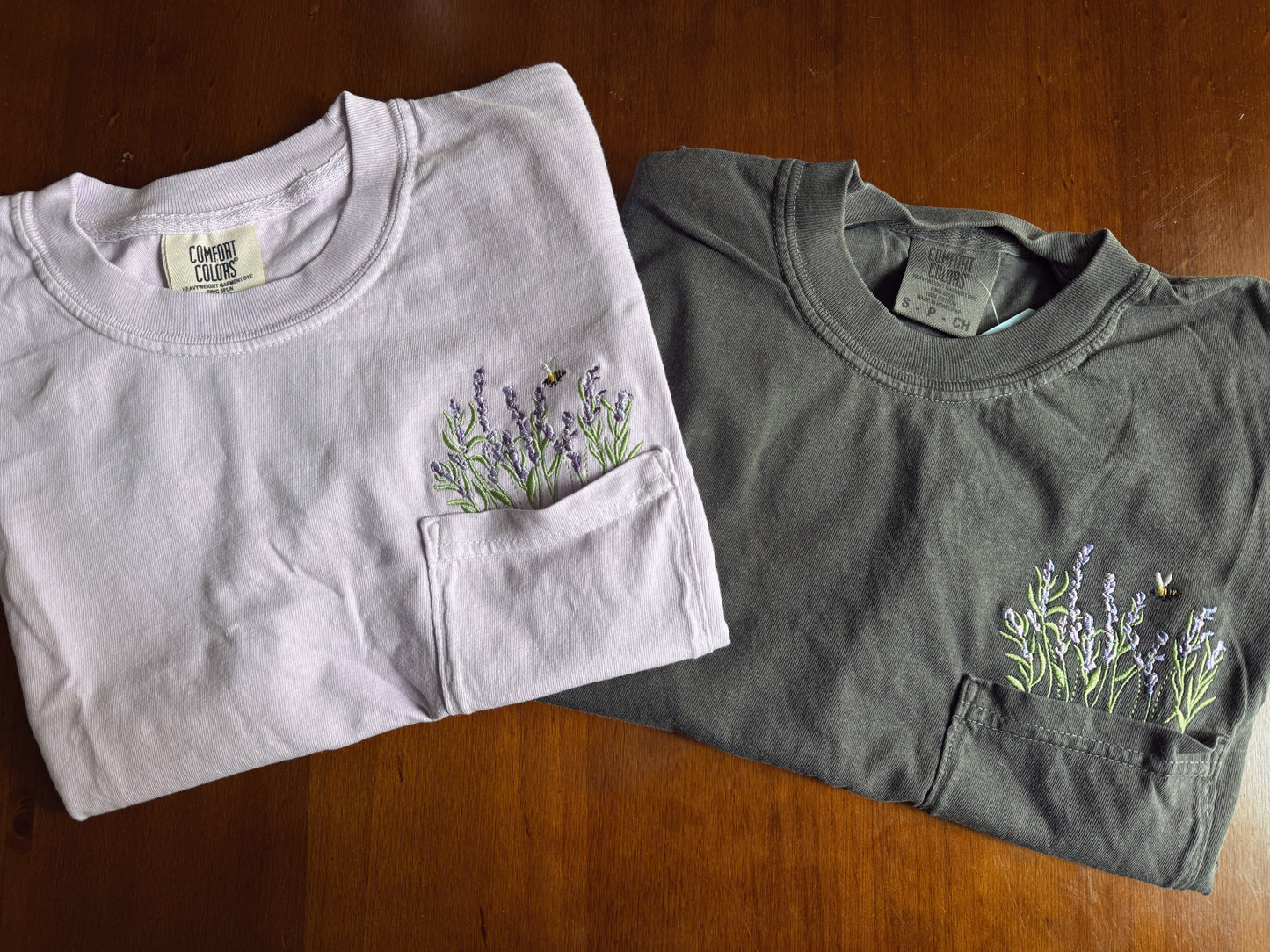 Lavender Floral Pocket Tee