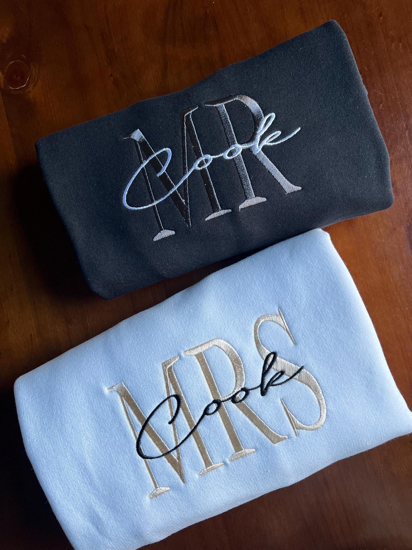Mr. Mrs. Embroidered Sweatshirt