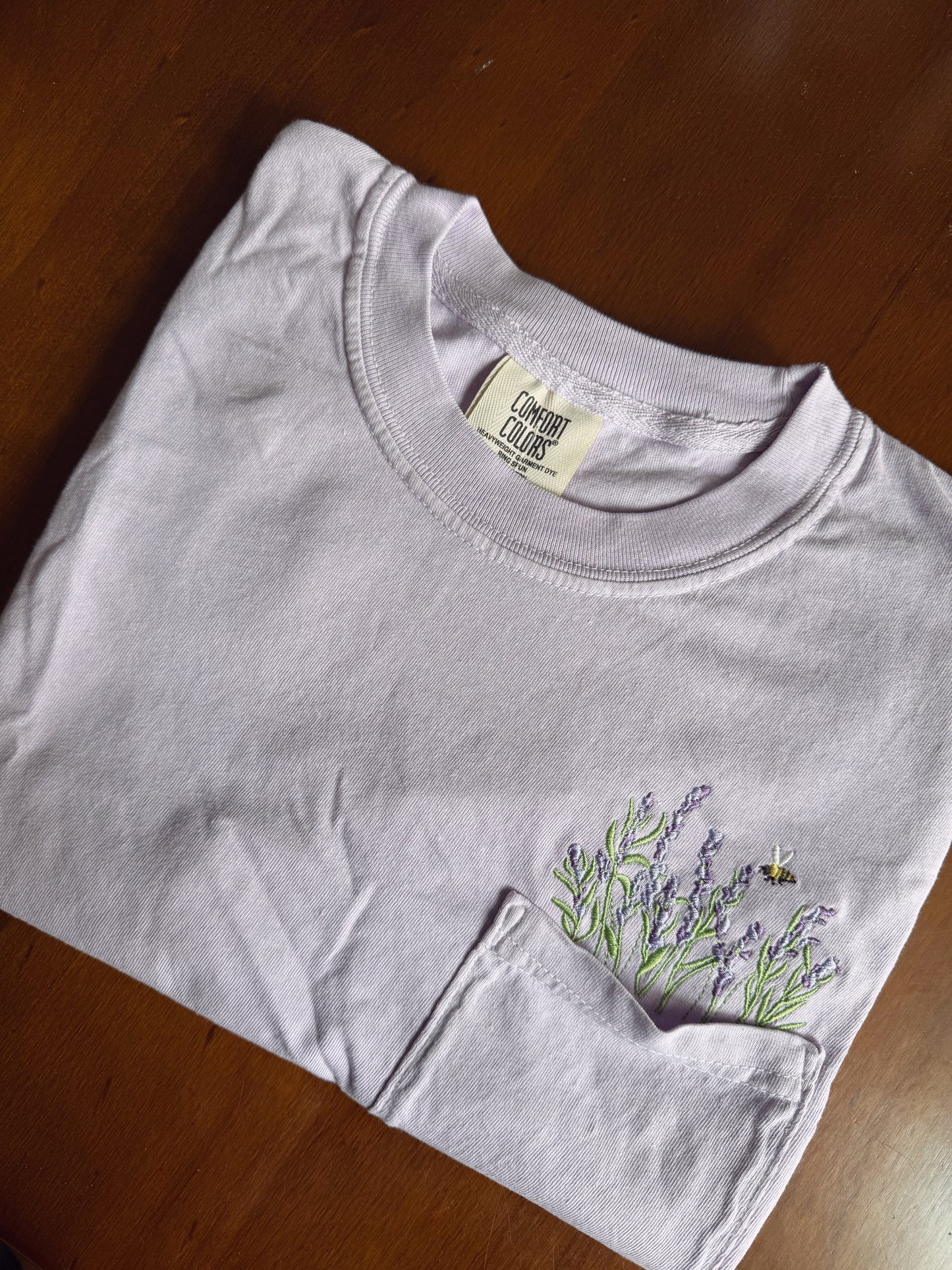 Lavender Floral Pocket Tee