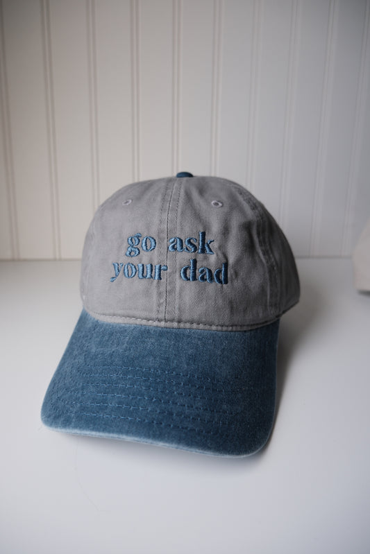Go Ask Your Dad Hat - Gray/Navy