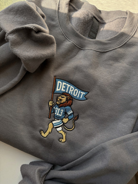 Lions Pennant Flag Crewneck Sweatshirt