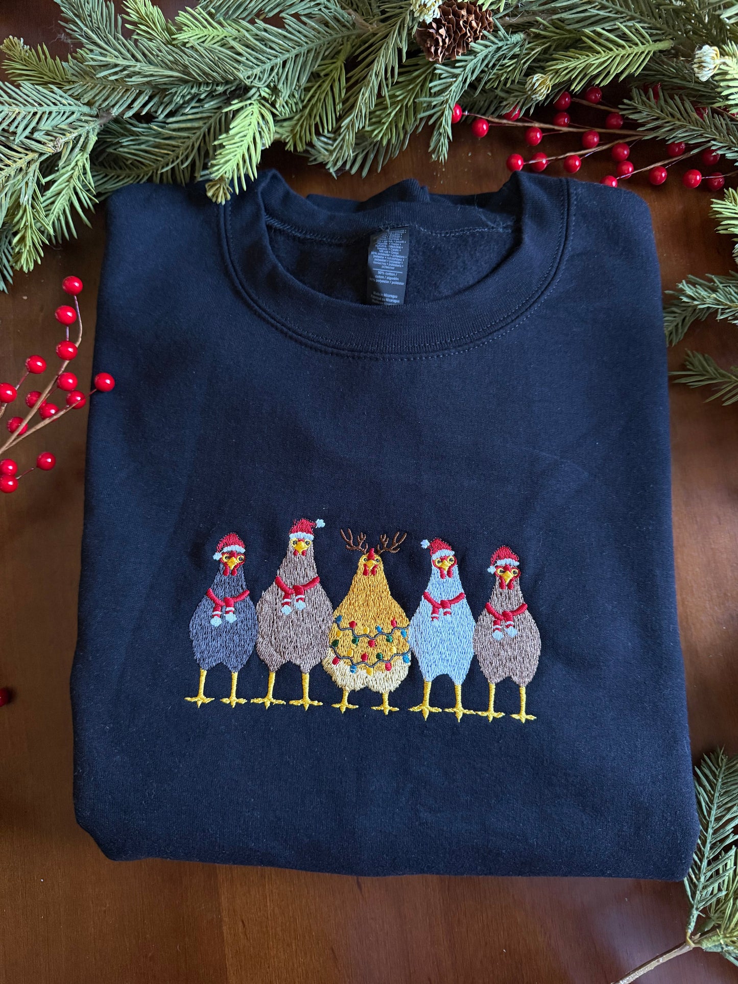 Holiday Chickens Sweatshirt