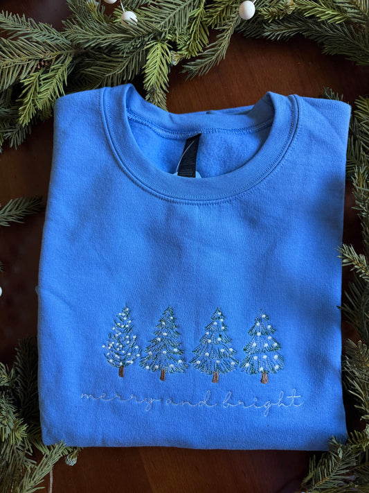 Blue Merry and Bright Sweatshirt