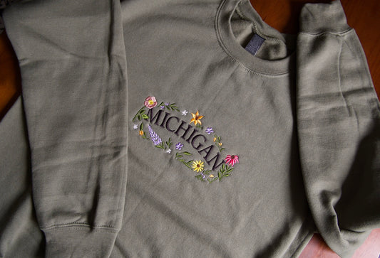 Michigan Native Wildflower Sweatshirt