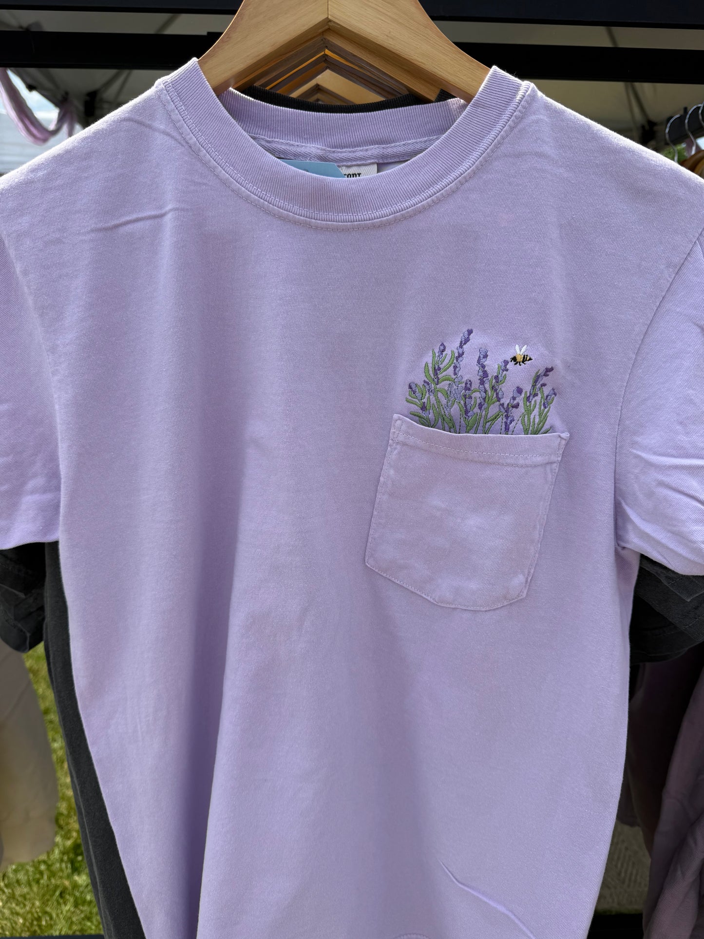 Lavender Floral Pocket Tee