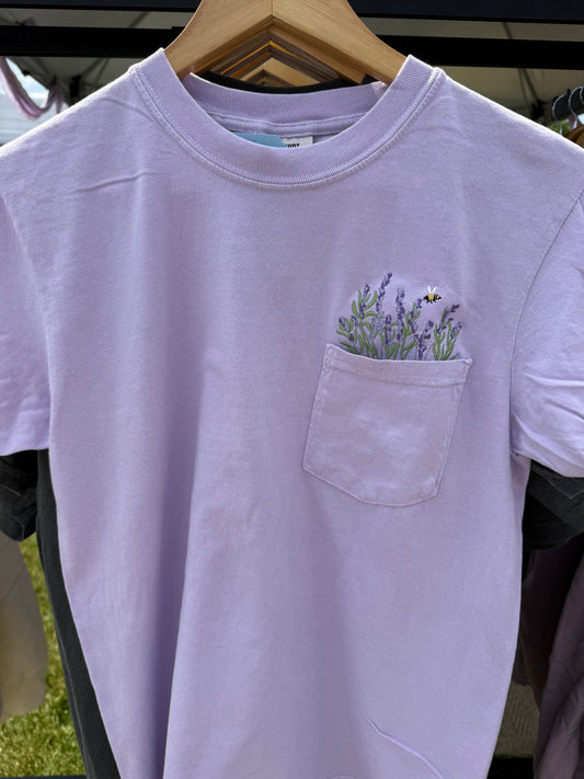 Lavender Floral Pocket Tee