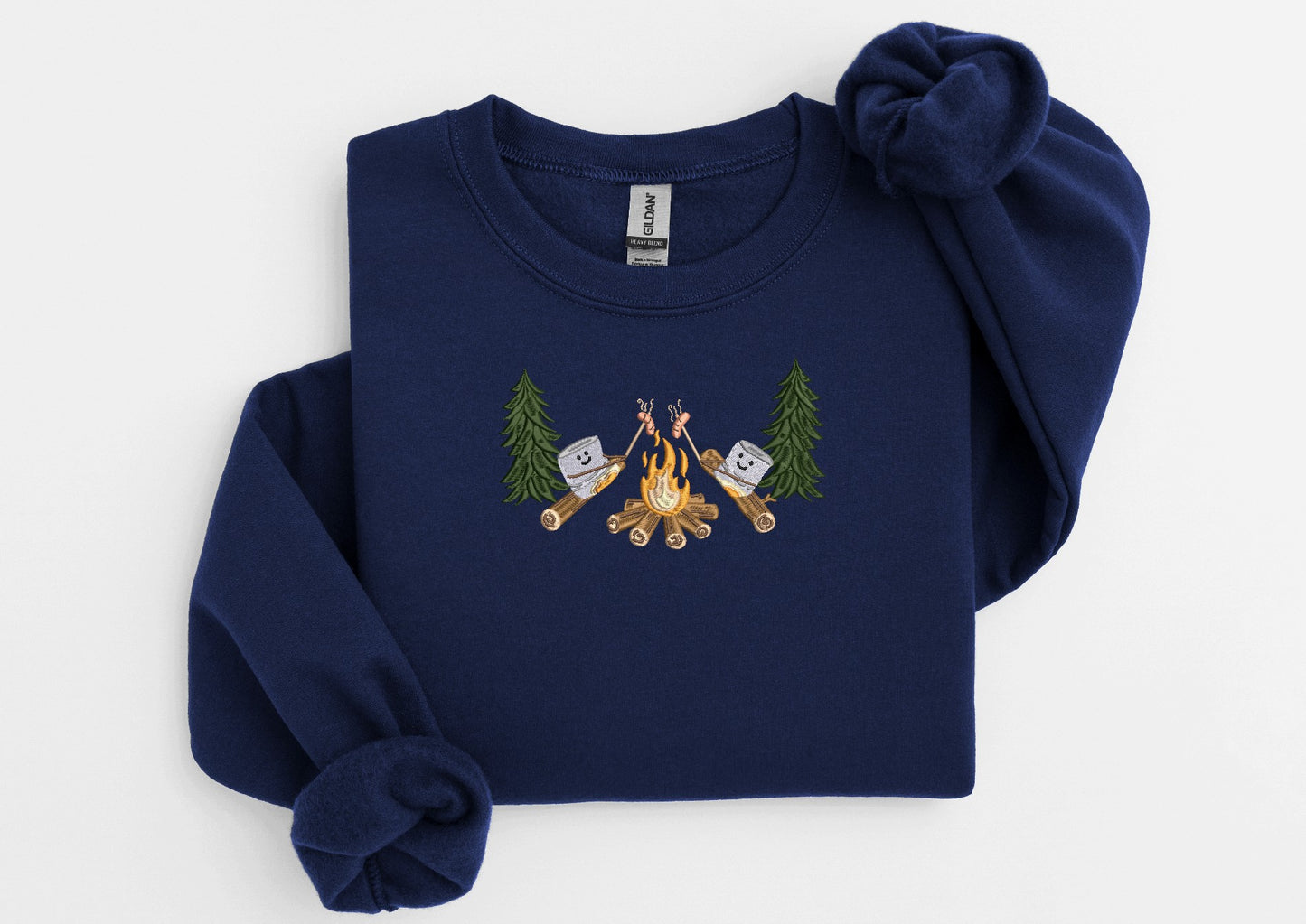 Marshmallow Campfire Embroidered Sweatshirt