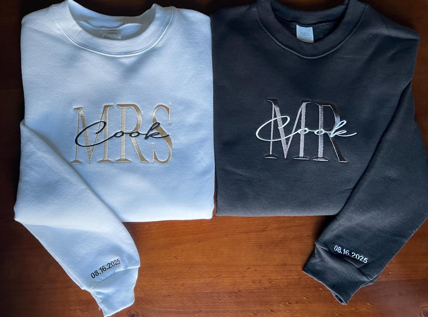 Mr. Mrs. Embroidered Sweatshirt