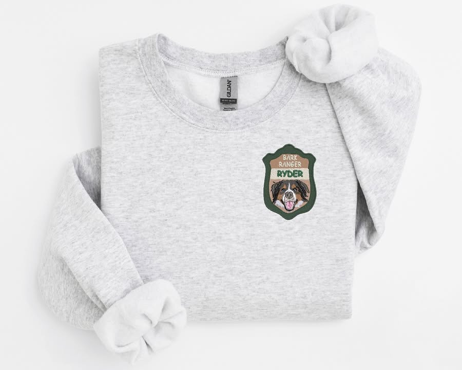 Bark Ranger Pet Portrait Adults Sweatshirt