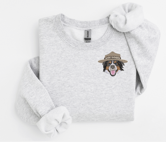 Bark Ranger Pet Portrait Adults Sweatshirt